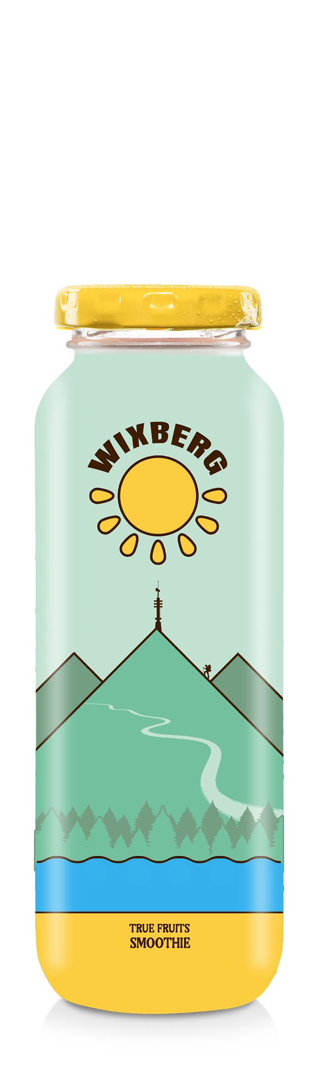 Einzelne Smoothieflasche der limited edition no. 29 auf weißem Hintergrund